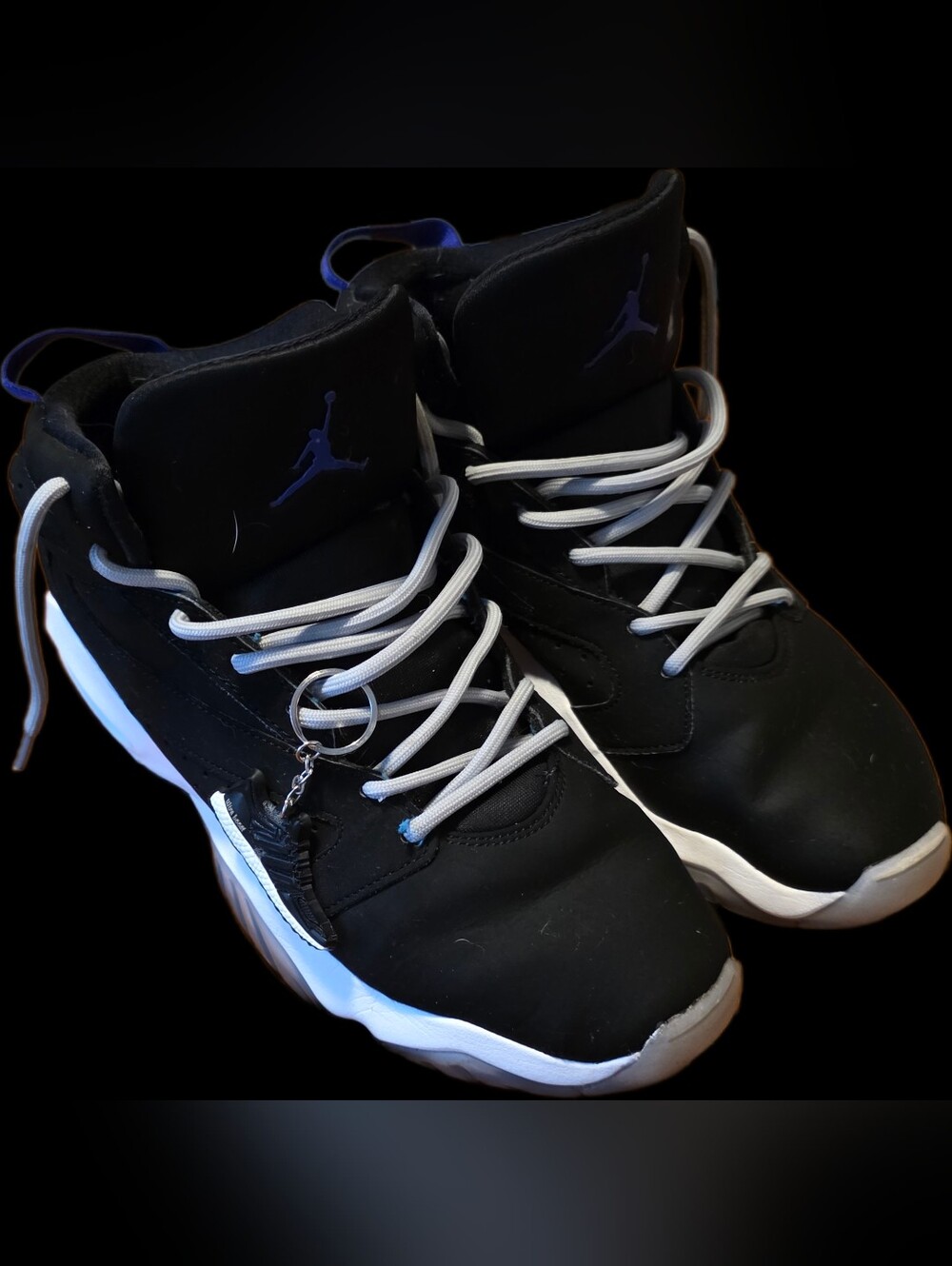 Jordan Black and White Retro High-Top Sneakers